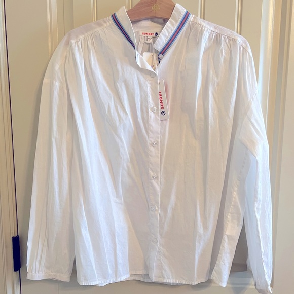NWT Sundry Stripe Collar Button Down size 1 (Small) - Picture 6 of 6
